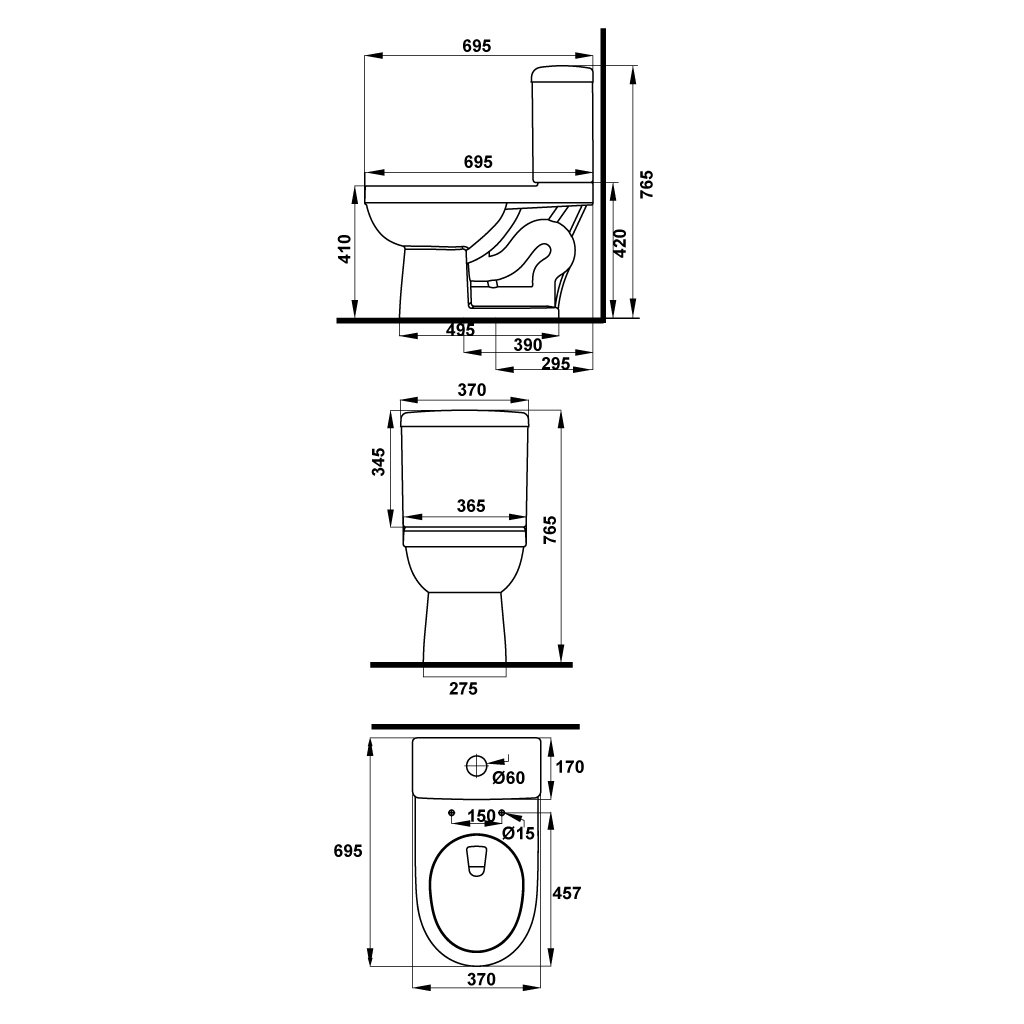 Bồn cầu hai khối COMPACT