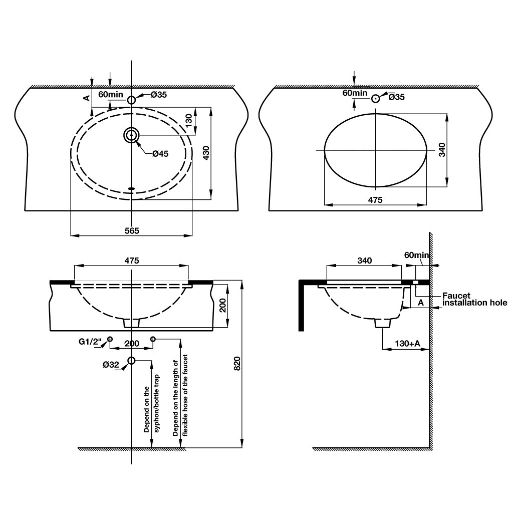Lavabo âm bàn COMPACT