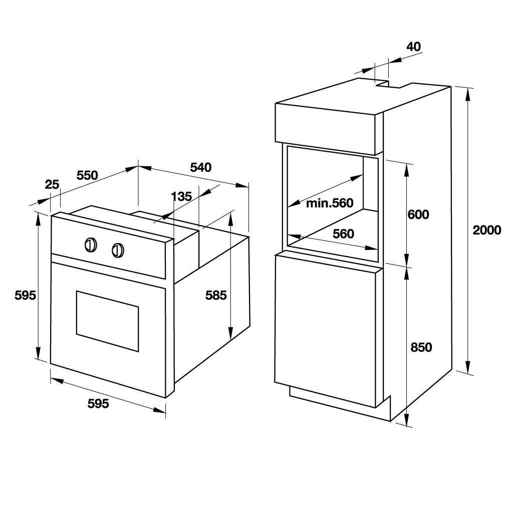 LÒ NƯỚNG KẾT HỢP HẤP ÂM TỦ HO-T60B