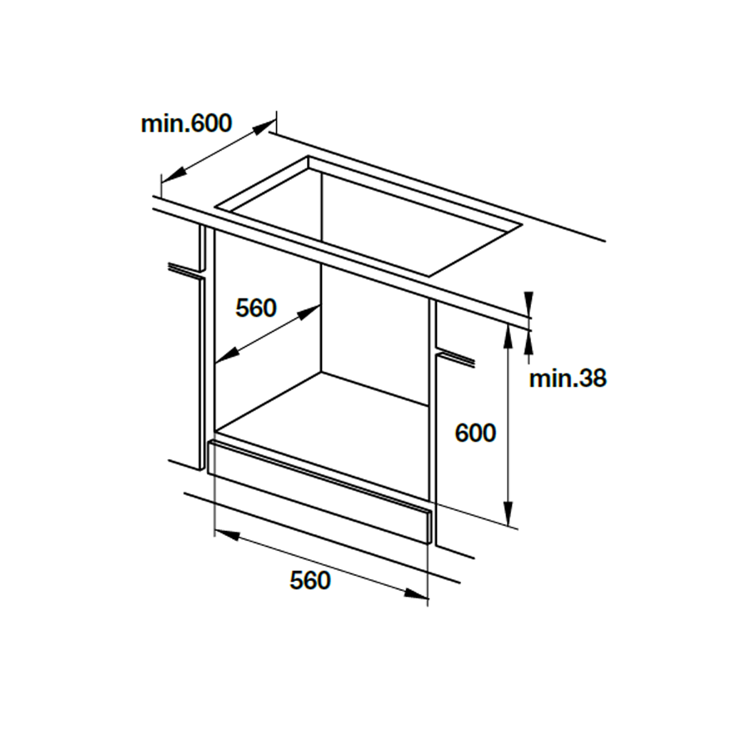 LÒ NƯỚNG ÂM TỦ HÄFELE 65 Lít
