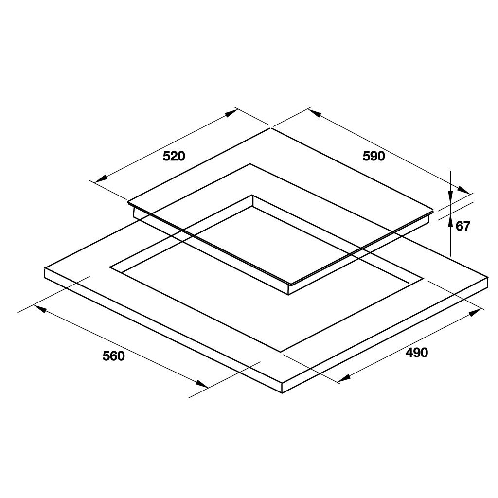 Bếp từ 3 vùng nấu 60cm HC-I603B