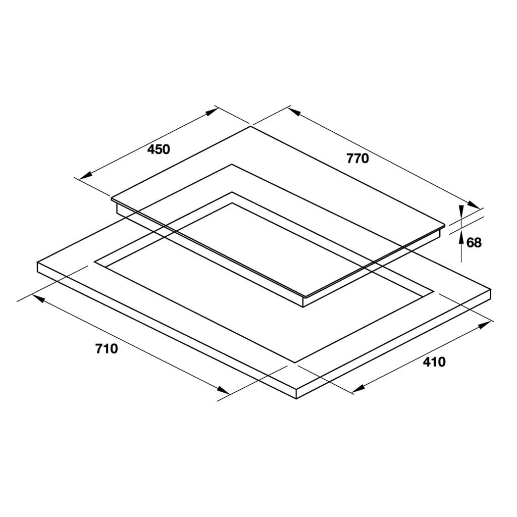 Bếp từ kết hợp điện 2 vùng nấu HC-M772B