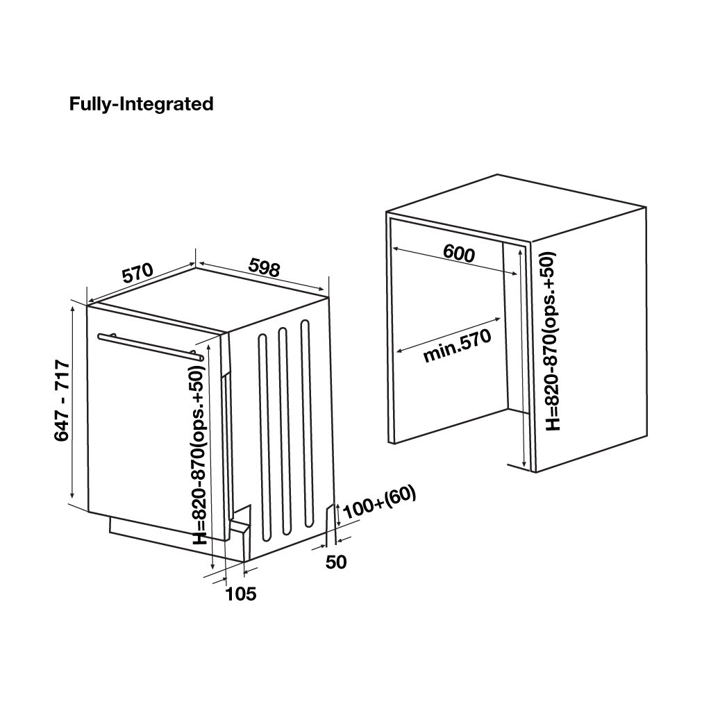 Máy rửa chén âm toàn phần HDW-FI60D