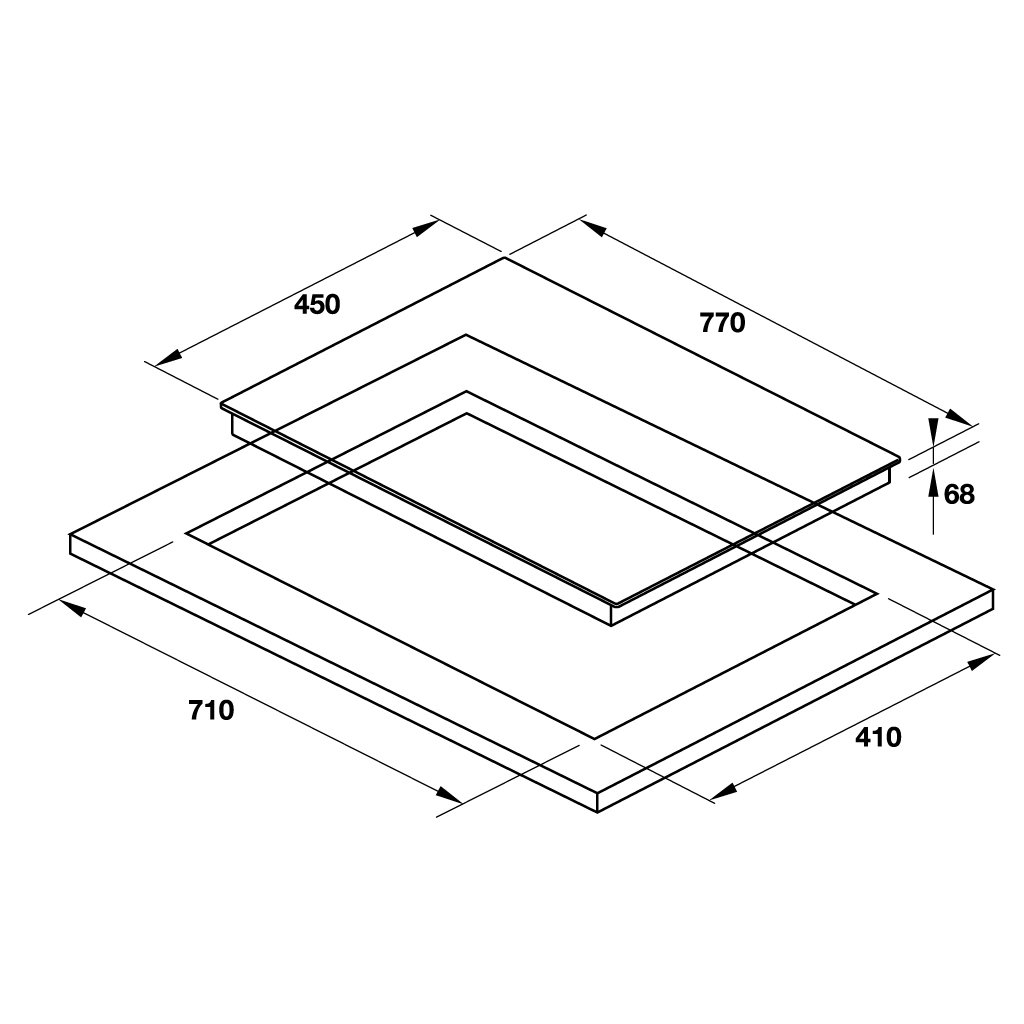 Bếp từ kết hợp điện 2 vùng nấu HC-M772D