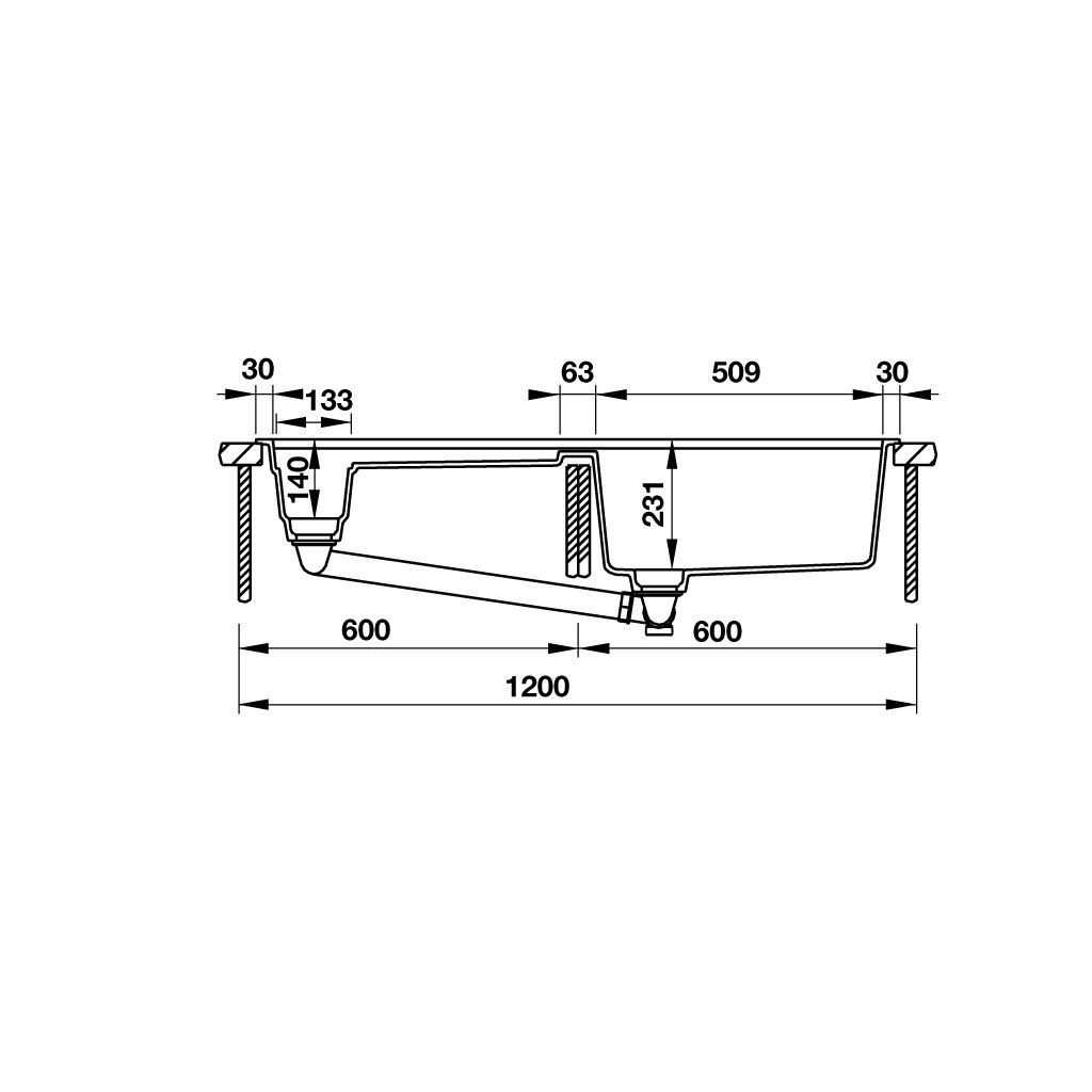 Chậu đá Häfele Workstation HS19-GKD2S120 - màu đen