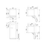 TỦ LẠNH, CỬA ĐƠN, ĐỘC LẬP, CỬA MỞ PHẢI, MÀU ĐỎ, 50’S STYLE FAB28RRD3