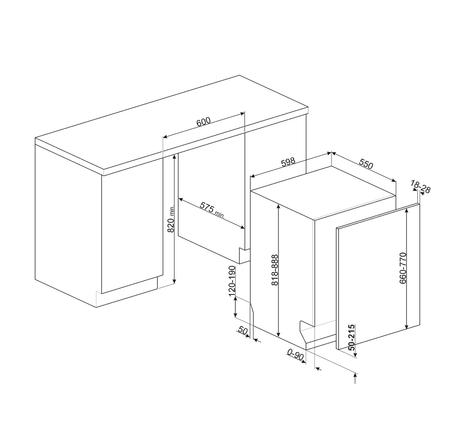 MÁY RỬA CHÉN ÂM TỦ TOÀN PHẦN, 13 BỘ ĐỒ ĂN, 60 CM, MÀU BẠC STL62335L