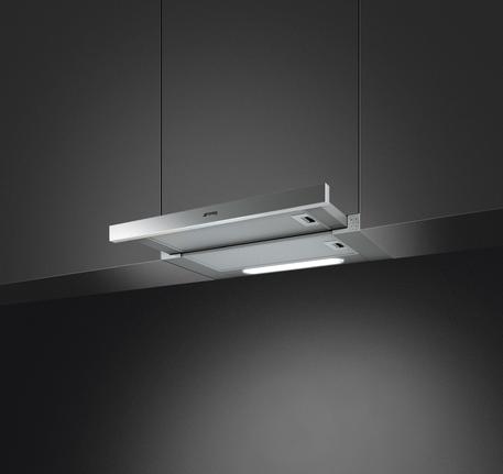 Máy hút mùi âm tủ Smeg 60cm, màu bạc KSET62E