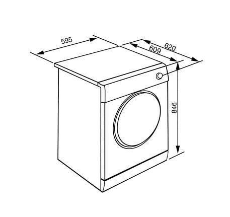 MÁY GIẶT ĐỘC LẬP, CỬA TRƯỚC, MÀU TRẮNG LSE147