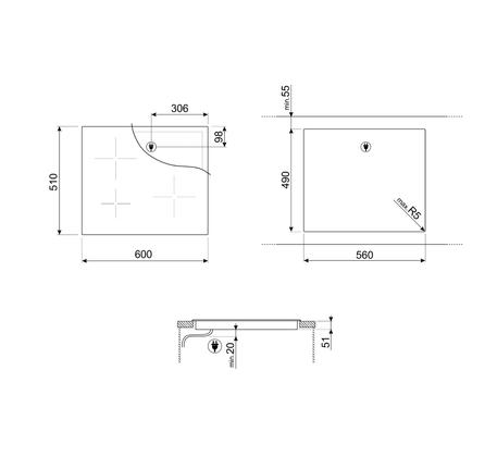BẾP TỪ, 60 CM, ĐA CHỨC NĂNG, MÀU ĐEN SI5632D