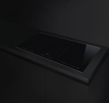BẾP TỪ, 90CM, CẢM ỨNG, DOLCE STIL NOVO, ĐA VÙNG NẤU, MÀU HOÀN THIỆN: ĐEN VÀ ĐỒNG SIM693WLDR