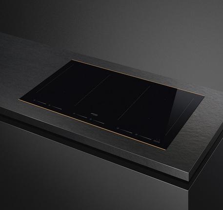 BẾP TỪ, 90CM, CẢM ỨNG, DOLCE STIL NOVO, ĐA VÙNG NẤU, MÀU HOÀN THIỆN: ĐEN VÀ ĐỒNG SIM693WLDR
