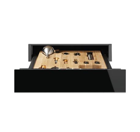 KHAY PHỤ KIỆN RƯỢU, CAO 15 CM, DOLCE STIL NOVO, MÀU HOÀN THIỆN: ĐEN & INOX CPS615NX