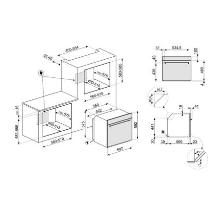 LÒ NƯỚNG ĐỐI LƯU, 60CM, CLASSICA, THÉP KHÔNG GỈ CHỐNG DÍNH SF6381X