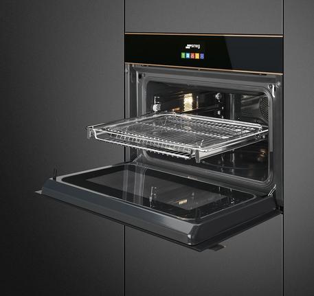 LÒ VI SÓNG KẾT HỢP NƯỚNG, THỦY PHÂN, 45 CM, DOLCE STIL NOVO, MÀU HOÀN THIỆN: ĐEN & ĐỒNG SF4604MCNR