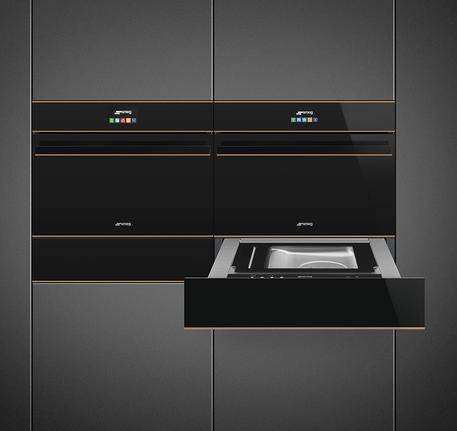 LÒ NƯỚNG KẾT HỢP HẤP, THỦY PHÂN, 45 CM, DOLCE STIL NOVO, MÀU HOÀN THIỆN: ĐEN & ĐỒNG SF4604VCNR1