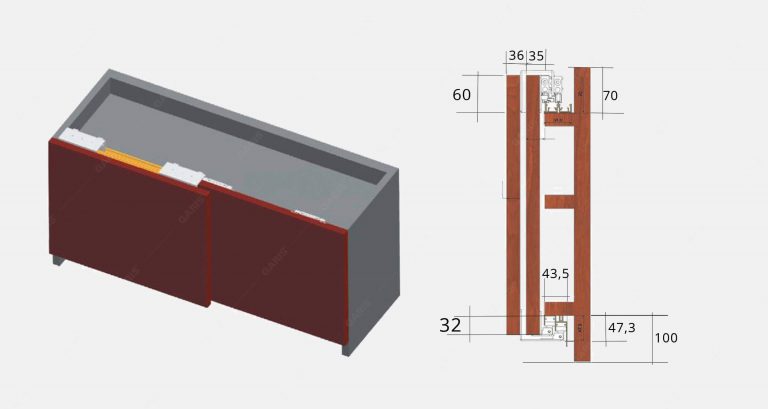RAY TRƯỢT CỬA LÙA TREO GR69.2A