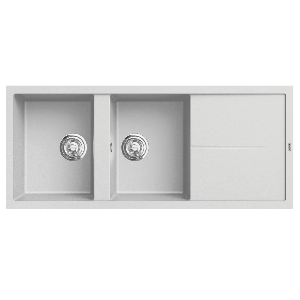 Chậu rửa bát đá Livello 1160 White Silver