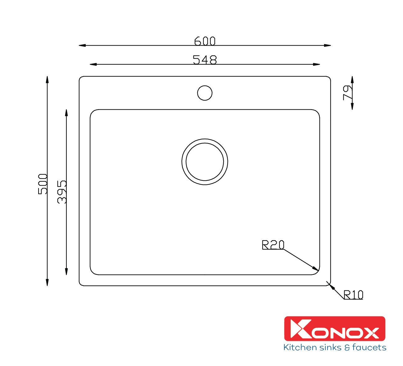 Chậu rửa bát Neron 600