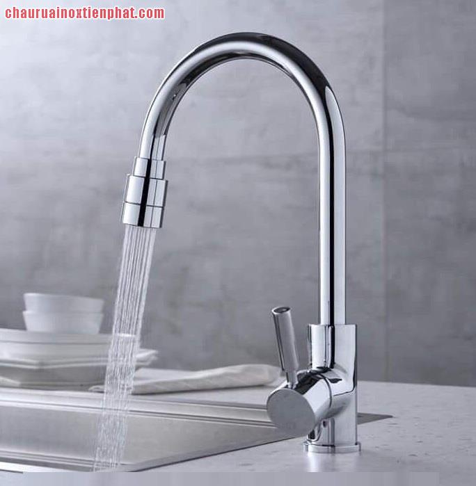 Vòi rửa bát nóng lạnh Kagol cần cứng, đầu xoay