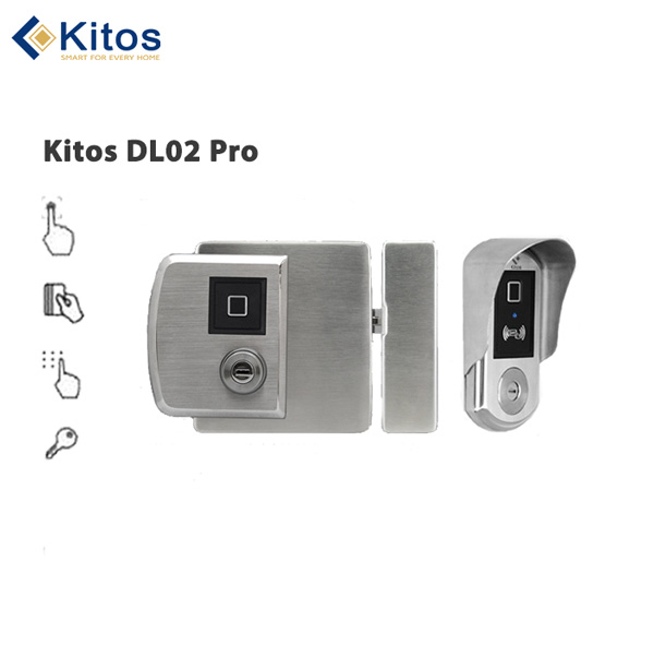 Khóa vân tay hai chiều cửa sắt Kitos DL02 Pro