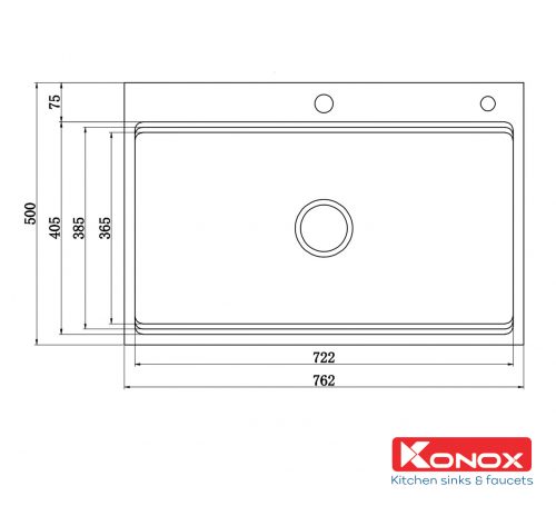 Chậu rửa bát Workstation Sink – Topmount Sink KN7650TS