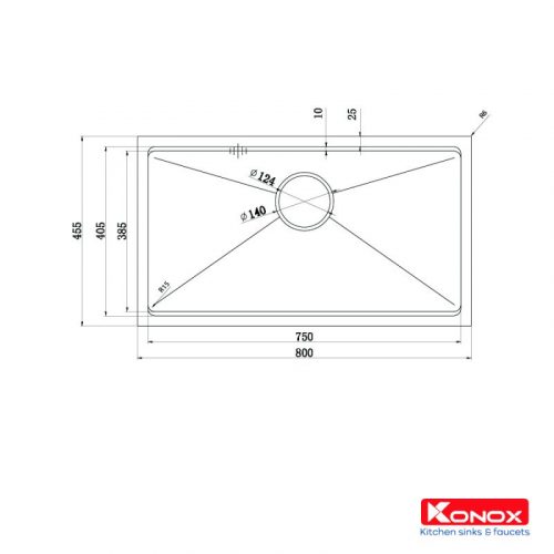 Chậu rửa bát Workstation Sink – Undermount Sink KN8046SU