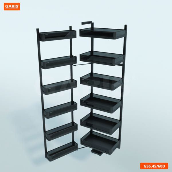 TỦ ĐỒ KHÔ 6 TẦNG KHAY NHÔM VÁCH KÍNH, CÁNH MỞ GS6.60D(KÍNH TỐI)
